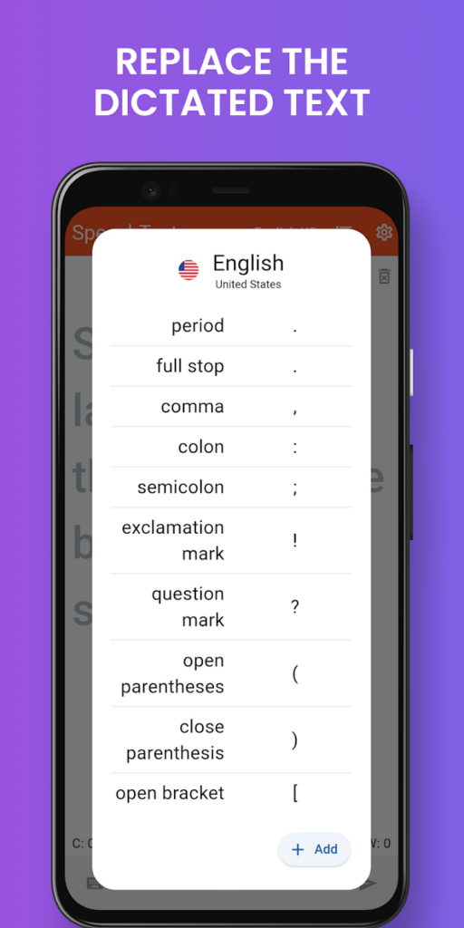 SpeechTexter recognises punctuation in audio files and can display it in the text