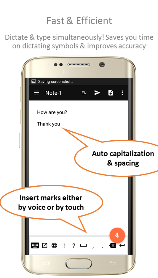 Schnelle und effiziente Sprache zu Text mit Speechnotes